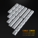 AsiaHorse 24 premium cable combs for PSU cable manager white